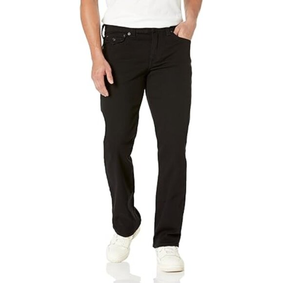 True Religion Men's Ricky Straight Fit Jeans in Black - Picture 2 of 9